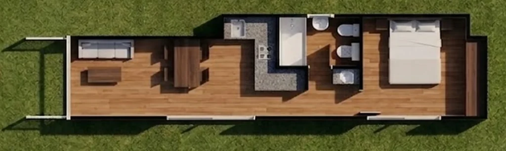 Plano Vivienda 30 m² · propuesta 13