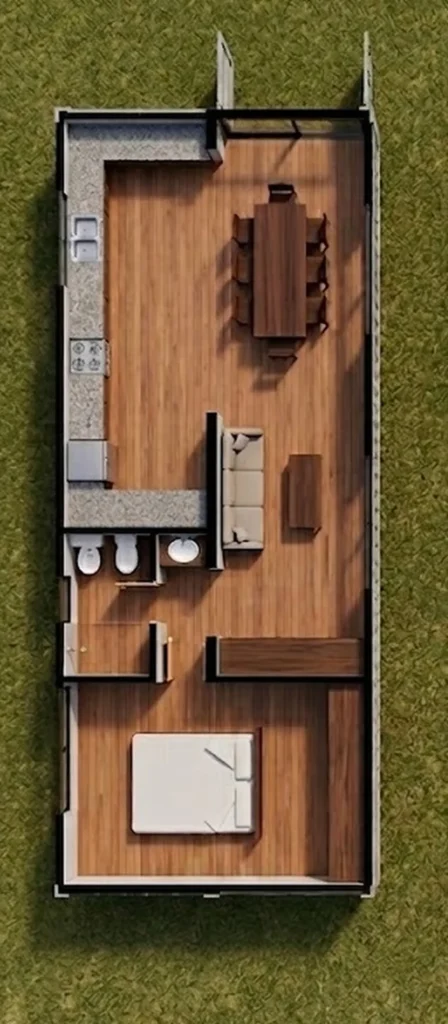 Plano Vivienda 60 m² · propuesta 27