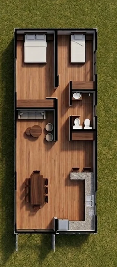 Plano Vivienda 60 m²